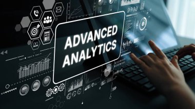 Advanced Analytics Dashboard with Data Visualizations and Interactive Elements for Business Intelligence and Insights. Asymptotic smart data analytic.