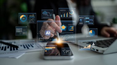 LLM Teknoloji, Büyük Veri, Makine Öğrenme, İş Desteği için Üretici AI, Geleceğin AI Teknolojisi ve Yapay Zeka Mühendisliği Asistan Beyin İşlemcisi. Eğri