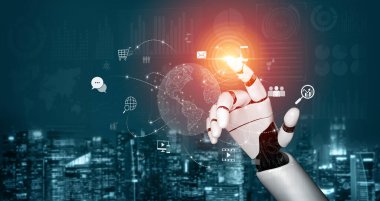 Küresel iletişim ağının yapay zeka destekli görselleştirilmesi, veri alışverişini, küresel bağlantıyı, dijital etkileşimi ve iletişim ağını gösteriyor. Kefil