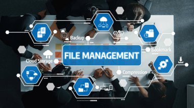 Explore the essential concepts of file management, featuring tools like backup, cloud storage, and compression in a dynamic team setting, promoting efficiency and collaboration. Amity