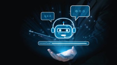 Yapay Zeka Asistanı Chatbot Prompt Mühendislik Tarafından Açıklanabilir Yapay Zeka Bilgileri ve Akıllı İş Desteği için LLM Derin Öğrenme Teknolojisi tarafından kontrol ediliyor. Elide