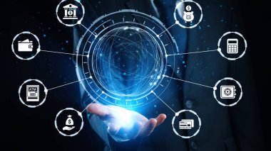 Finance icons show banking, finance investment, and financial planning. Finance supports money management, growth, savings, and business finance strategy. Gist