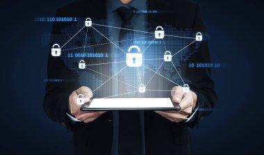 Siber tehditlere karşı siber güvenlik ve siber güvenlik stratejileri, sistem hacklemeleri, dijital ihlaller, ağ saldırıları ve güçlü siber güvenlik altyapısına sahip verilerin korunması. Eğri