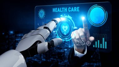 AI-powered digital health care and medical data dashboard. An AI interface for patient diagnostics and monitoring electronic health records. Motif