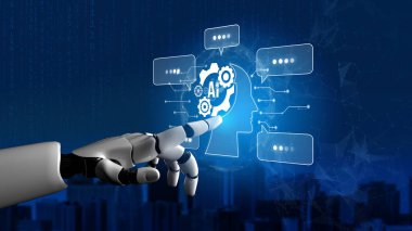 Yapay Zeka Asistanı Chatbot Prompt Mühendislik Tarafından Açıklanabilir Yapay Zeka Bilgileri ve Akıllı İş Desteği için LLM Derin Öğrenme Teknolojisi tarafından kontrol ediliyor. Kefil