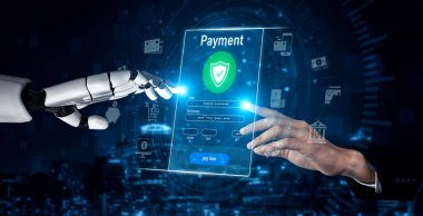 AI, akıllı dolandırıcılık tespiti, şifreli finansal sistemler ve güvenli dijital işlemler için sanal asistanlar aracılığıyla çevrimiçi ödemeleri güvence altına alıyor. Kefil