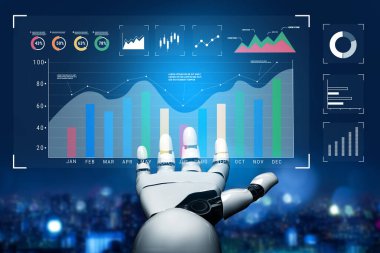 An AI dashboard for business data analysis and performance monitoring. A collection of AI generated charts for strategic company evaluation. Motif