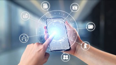 Project planning icons showing business management, teamwork, scheduling, strategic planning, project development, organization, and goal setting with modern workflow and process management. Gist