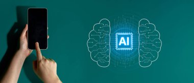 LLM Teknoloji, Büyük Veri, Makine Öğrenme, İş Desteği için Üretici AI, Geleceğin AI Teknolojisi ve Yapay Zeka Mühendisliği Asistan Beyin İşlemcisi. Eğri