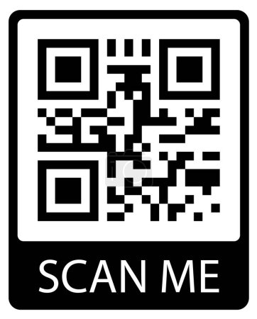 Photo for QR code with text SCAN ME. Identity concept in phone. Qrcode vector illustration - Royalty Free Image