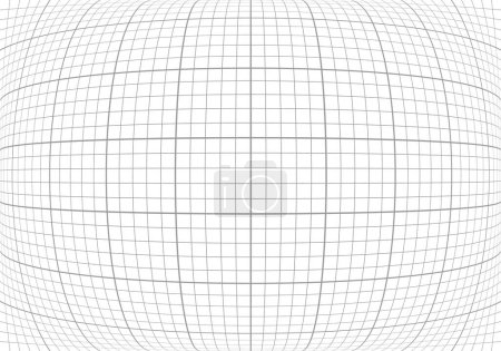 Illustration for Page of paper with square grid background with fisheye effect for notice. Educational vector illustration - Royalty Free Image
