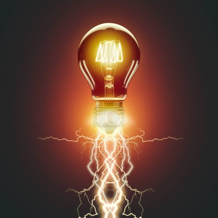 Foto de Efecto de iluminación eléctrica, fondos techno abstractos para su diseño - Imagen libre de derechos