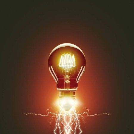 Foto de Efecto de iluminación eléctrica, fondos techno abstractos para su diseño - Imagen libre de derechos