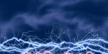 Photo for Electric lighting effect, abstract techno backgrounds for your design - Royalty Free Image
