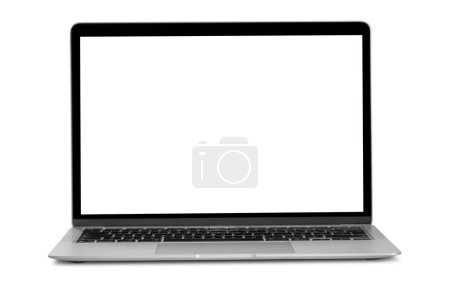 Foto de Ordenador portátil moderno aislado en el fondo png - Imagen libre de derechos