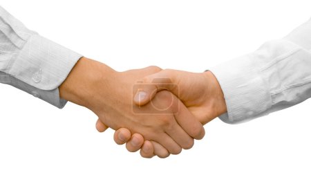 Photo for A handshake of two businessmen on a png background - Royalty Free Image