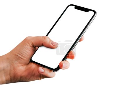 Photo for A phone iphone advertisement on the png backgrounds - Royalty Free Image