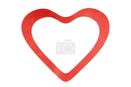 Téléchargez les photos : Un coeur de papier sur le fond blanc - en image libre de droit