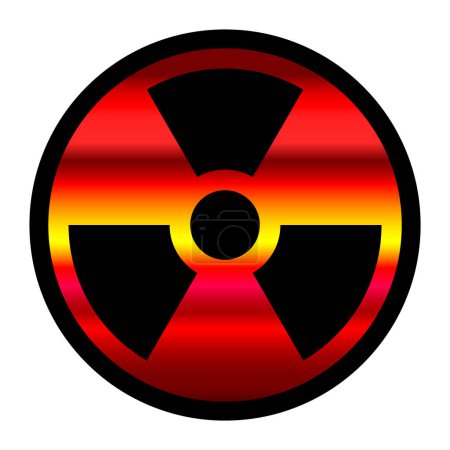 Illustration for Illustration of an abstract radioactivity warning sign - Royalty Free Image