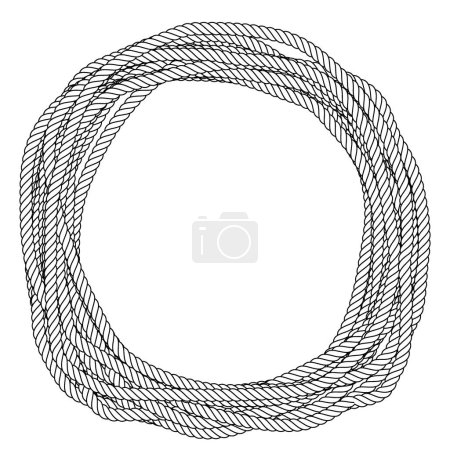 Ilustración de Ilustración de una cuerda enrollada - Imagen libre de derechos