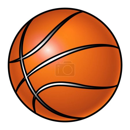 Illustration for Illustration of the basketball ball - Royalty Free Image
