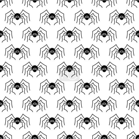 Illustration for Seamless pattern of an abstract black spider - Royalty Free Image