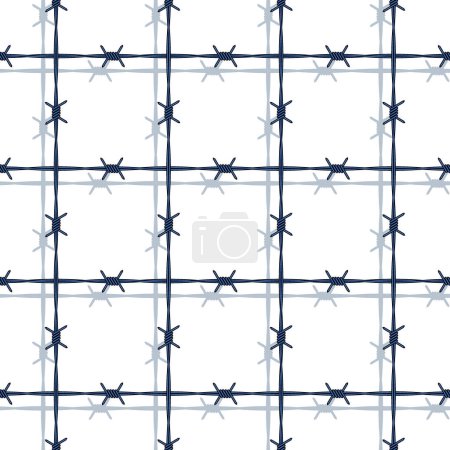 Illustration for Seamless pattern of the abstract barbed wire - Royalty Free Image