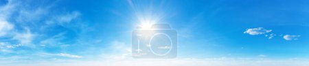 Photo for Panorama Blue sky and white clouds. Bfluffy cloud in the blue sky background - Royalty Free Image