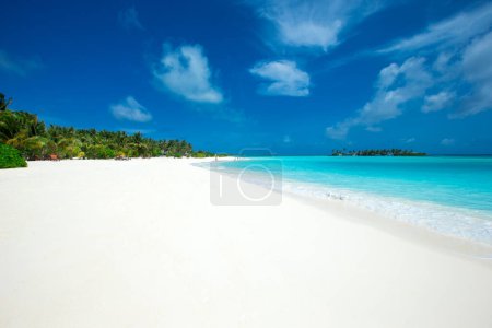Foto de Playa y mar tropical. paisaje de playa - Imagen libre de derechos