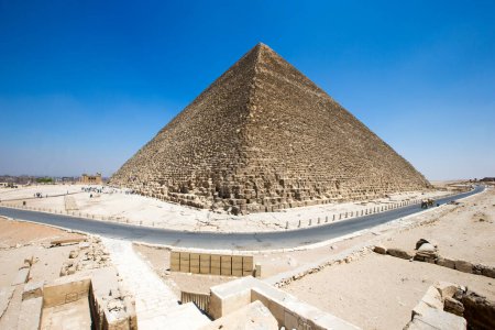 Photo for Pyramids with a beautiful sky of Giza in Cairo, Egypt. - Royalty Free Image