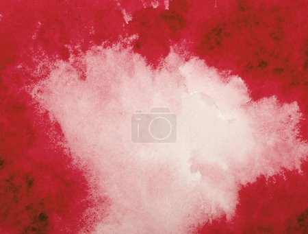 Foto de Fondo de acuarela roja. pintada a mano por pincel - Imagen libre de derechos