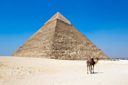 Photo for Pyramids with a beautiful sky of Giza in Cairo, Egypt. - Royalty Free Image