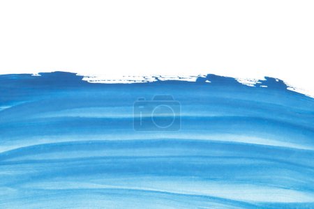 Photo for Watercolor. Blue abstract painted ink strokes set on watercolor paper. - Royalty Free Image