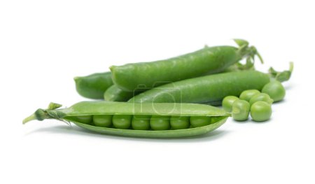 Photo for Green peas on a white background - Royalty Free Image
