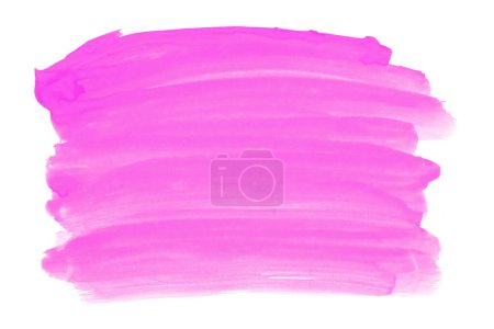 Photo for Watercolor. Pink abstract painted ink strokes set on watercolor paper. - Royalty Free Image
