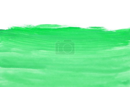 Photo for Green watercolor paint isolated on white background. green watercolor banner - Royalty Free Image