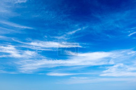 Photo for Blue sky background with tiny clouds - Royalty Free Image