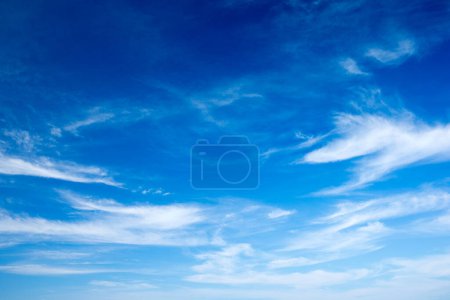 Photo for Blue sky background with tiny clouds - Royalty Free Image