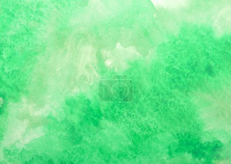 Photo for Green watercolor splash stroke background. by drawing - Royalty Free Image
