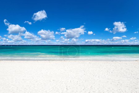 Foto de Isla tropical de Maldivas con playa de arena blanca y mar - Imagen libre de derechos