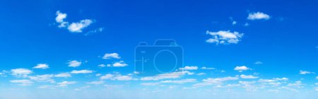 Photo for Blue Sky background with tiny Clouds. Panorama background - Royalty Free Image