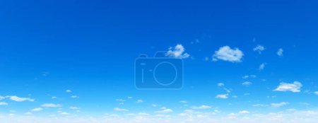 Photo for Panorama Blue sky and white clouds. Bfluffy cloud in the blue sky background - Royalty Free Image