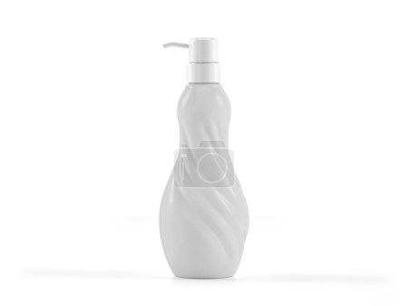 Photo for Cosmetic bottle on a white background. 3d illustration. - Royalty Free Image