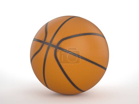 Photo for Basketball ball on a white background. 3d illustration. - Royalty Free Image