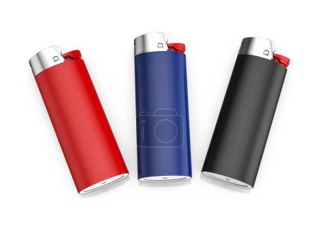 Photo for Lighters on a white background. 3d illustration. - Royalty Free Image