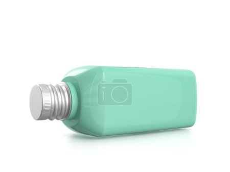 Téléchargez les photos : Ceramic bottle on a white background. 3d illustration. - en image libre de droit