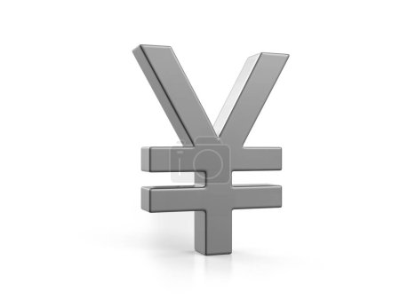 Photo for Car paint yen symbol on a white background. 3d illustration. - Royalty Free Image