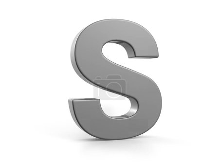 Photo for Car paint letter S on a white background. 3d illustration. - Royalty Free Image