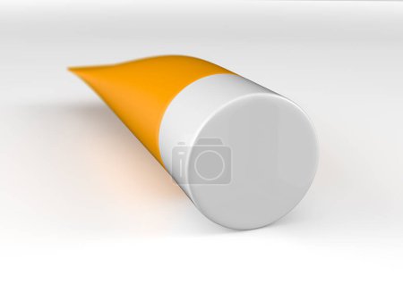 Foto de Cosmetic tube on a white background. 3d illustration. - Imagen libre de derechos