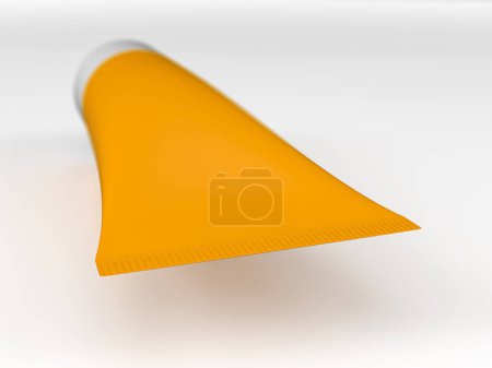 Photo for Cosmetic tube on a white background. 3d illustration. - Royalty Free Image